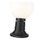Z-Lite Laurent Outdoor Pier Mounted Fixture, 1-Light, 8 In.W x 13.5 In.H, Black/Opal 597PHM-553PM-BK - alternate 6